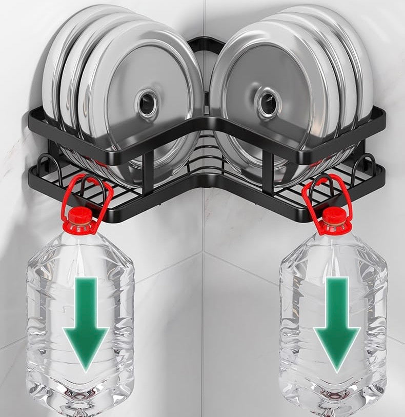 Ensemble de rangement de salle de bain INOXYDABLE 5 Piéces